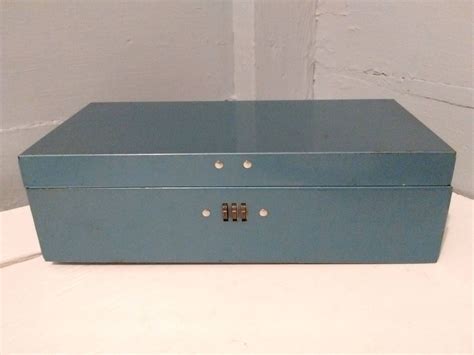 tiny antique metal combination lock box|Antique Metal Lock Box for sale .